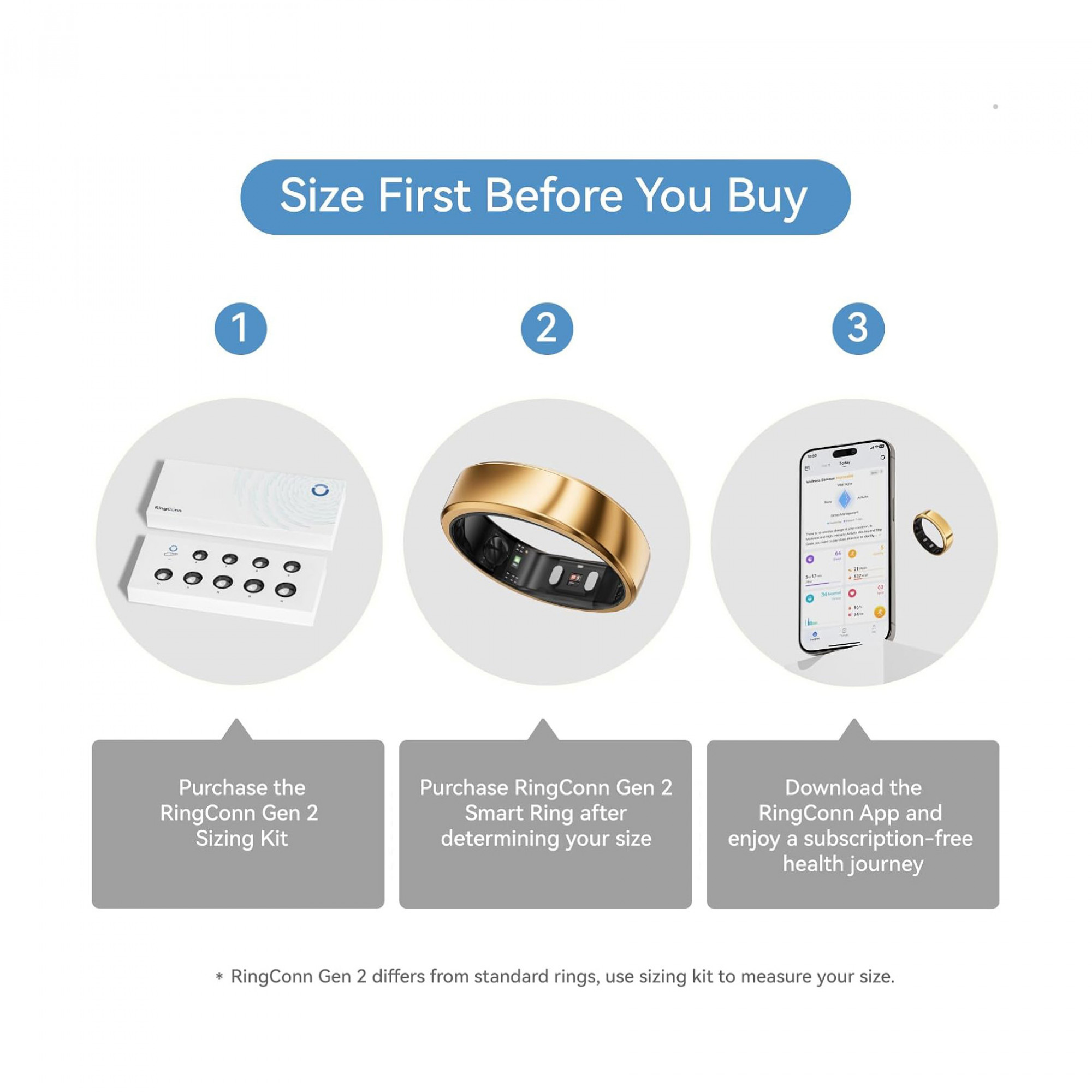 Розумне кільце RingConn Gen 2 Rose Gold  (Size 14)